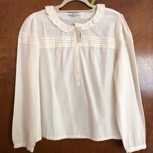 Madewell Cream Blouse Size L